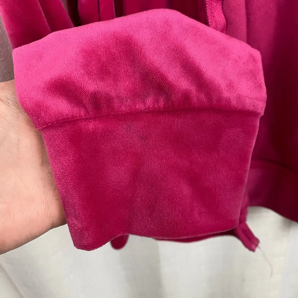 Juicy Couture Vintage Hot Pink Velour Track Suit Pants Sz.M Jacket Sz.XL - Picture 13 of 16